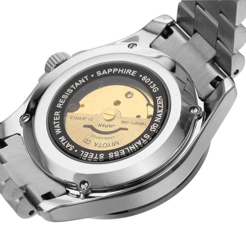 NAKZEN Men's Diamond Watch NH35 Movement Automatic Mechanical Watch