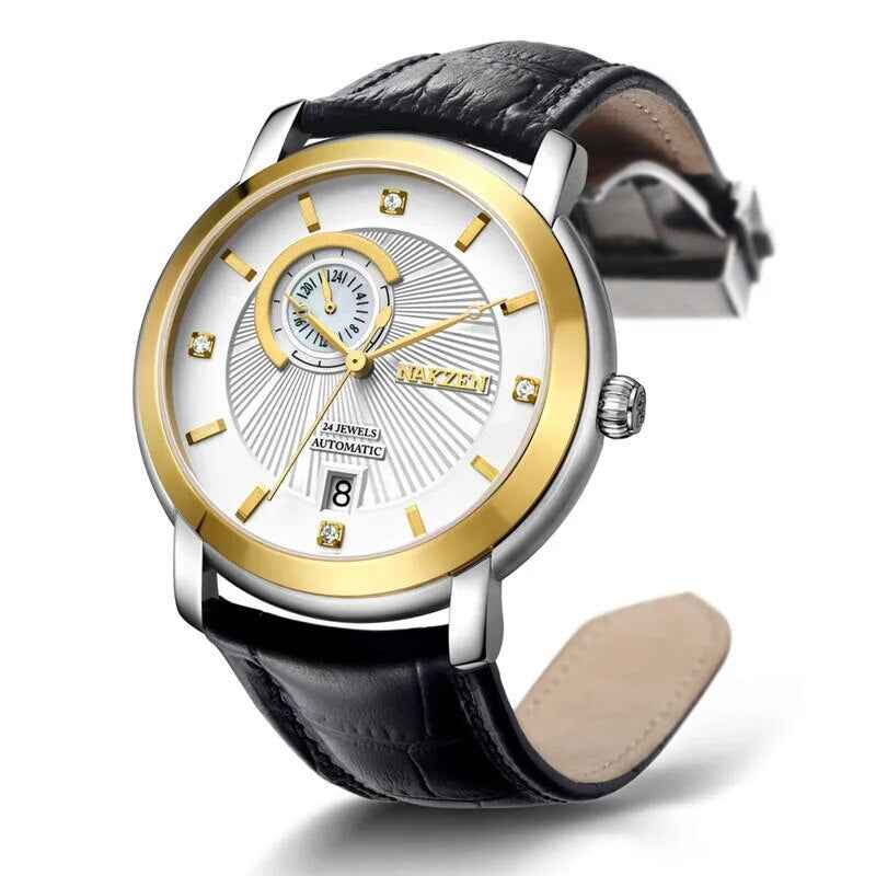 NAKZEN Men Automatic Japan NH37 Movement Mechanical Watch – Sapphire Military Leather Sports Watch