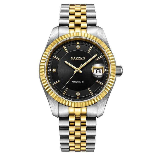 NAKZEN Luxury Men’s Automatic Mechanical Tourbillon Watch - Waterproof Stainless Steel with Sapphire Glass