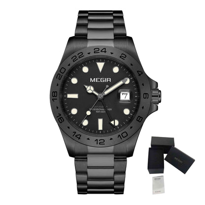 MEGIR Original Luxury Men Analogue Quartz Watch
