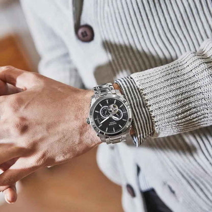 NAKZEN Men's Automatic Watch - Luxury Sapphire Mechanical Wristwatch with Waterproof Stainless Steel Design
