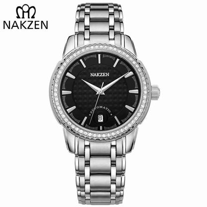 NAKZEN Men Mechanical Watch Men's Automatic Miyota 8215 Movement Diamond Watches Sapphire Wrist Watch Male Waterproof Clock