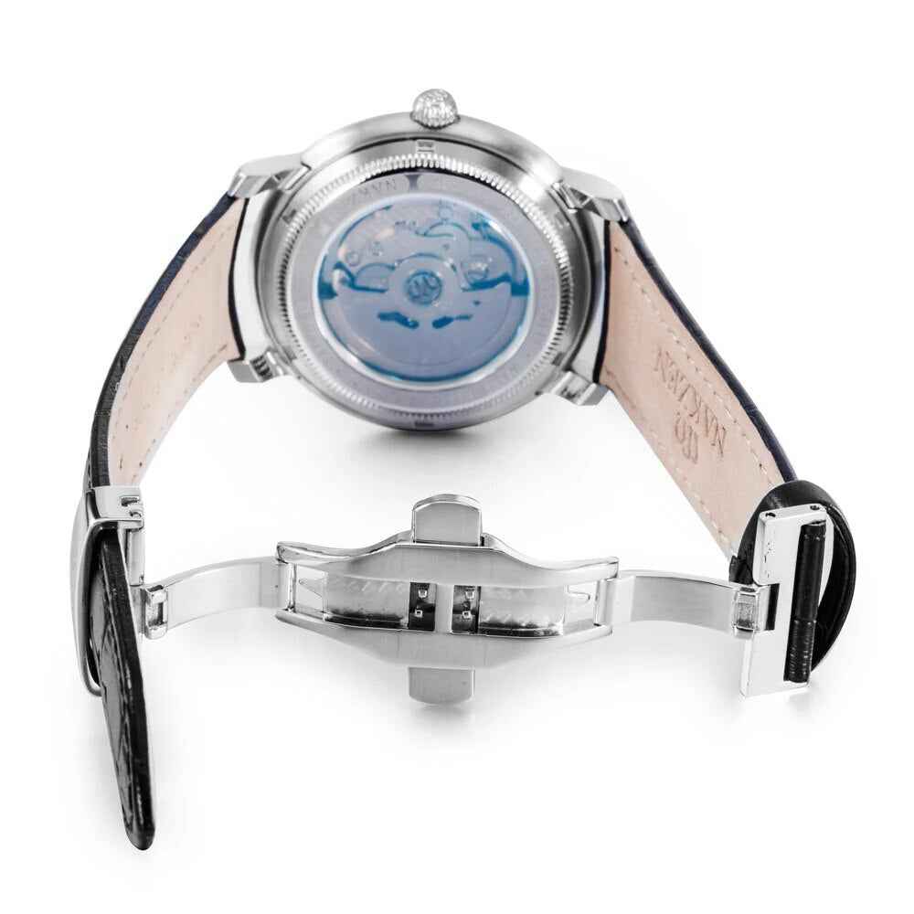 NAKZEN Men Automatic Japan NH37 Movement Mechanical Watch – Sapphire Military Leather Sports Watch