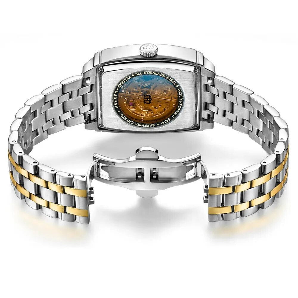 NAKZEN Luxury Tourbillon Skeleton Watch - Automatic Mechanical Men's Timepiece