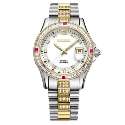 NAKZEN Men's Diamond Watch NH35 Movement Automatic Mechanical Watch