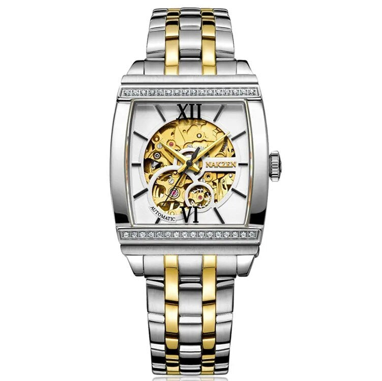 NAKZEN Luxury Tourbillon Skeleton Watch - Automatic Mechanical Men's Timepiece