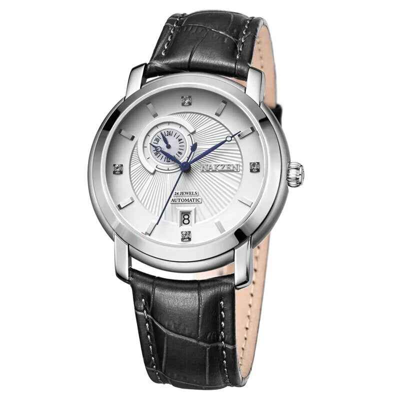 NAKZEN Men Automatic Japan NH37 Movement Mechanical Watch – Sapphire Military Leather Sports Watch