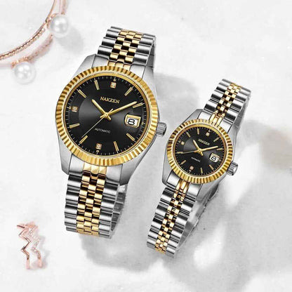 NAKZEN Luxury Men’s Automatic Mechanical Tourbillon Watch - Waterproof Stainless Steel with Sapphire Glass