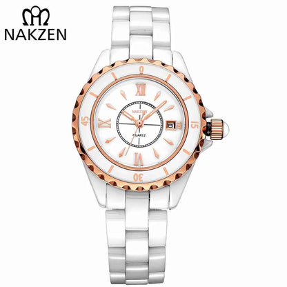 NAKZEN Women's Waterproof Ceramic Quartz Watch - Perfect Fashion Gift