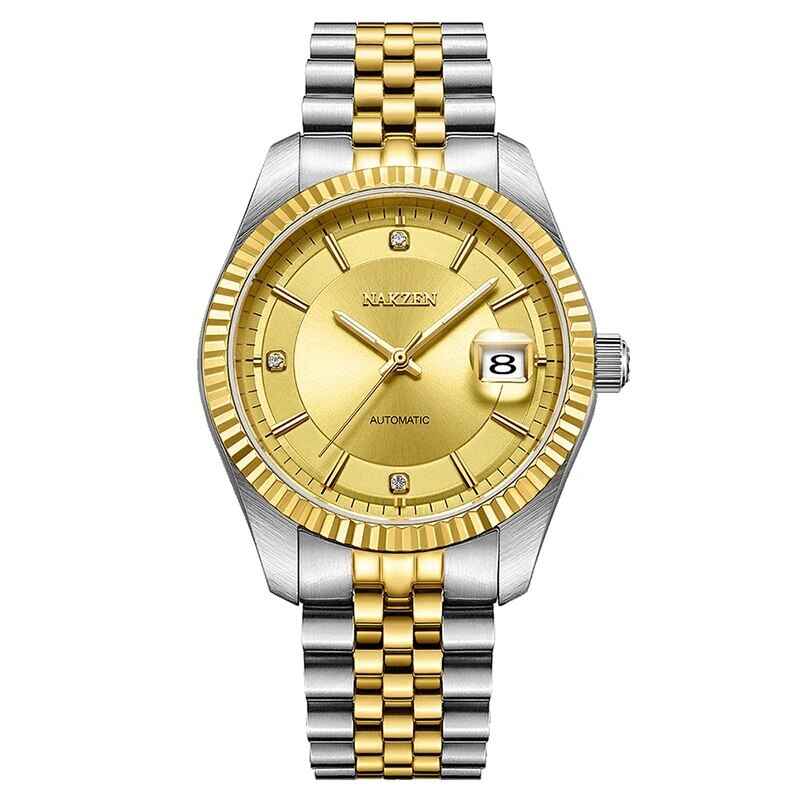 NAKZEN Luxury Men’s Automatic Mechanical Tourbillon Watch - Waterproof Stainless Steel with Sapphire Glass