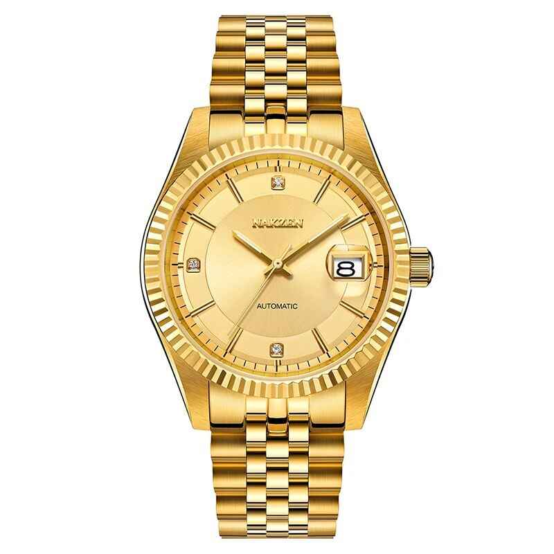 NAKZEN Luxury Men’s Automatic Mechanical Tourbillon Watch - Waterproof Stainless Steel with Sapphire Glass