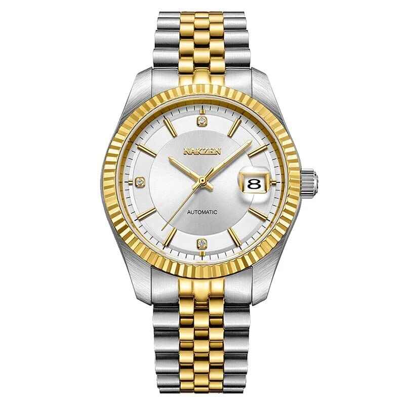 NAKZEN Luxury Men’s Automatic Mechanical Tourbillon Watch - Waterproof Stainless Steel with Sapphire Glass