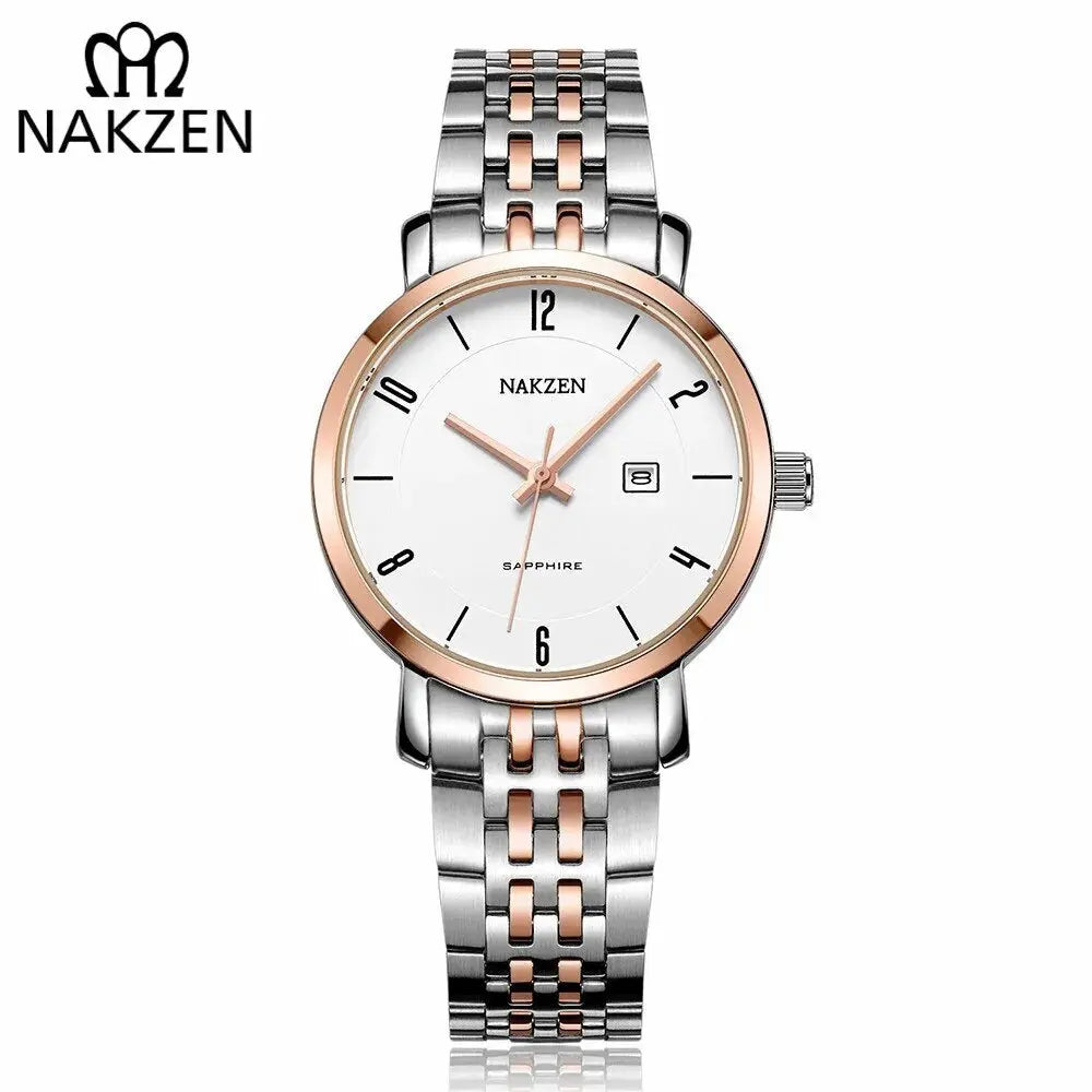 NAKZEN Luxury Women's Quartz Wrist Watch - Waterproof & Designer Sapphire Dress Watch