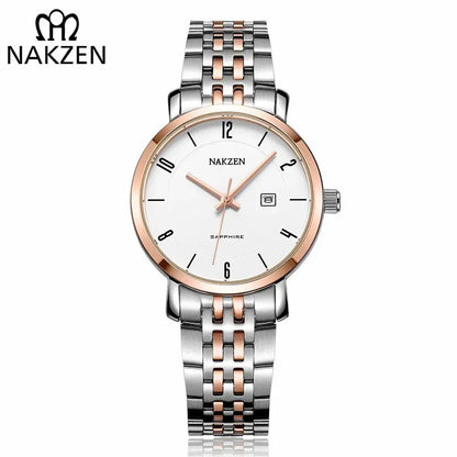 NAKZEN Luxury Women's Quartz Wrist Watch - Waterproof & Designer Sapphire Dress Watch