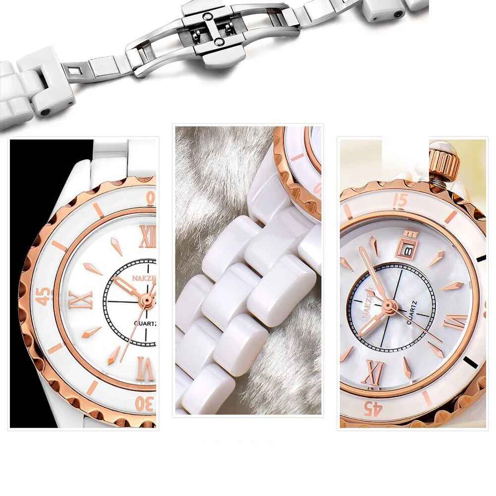 NAKZEN Women's Waterproof Ceramic Quartz Watch - Perfect Fashion Gift