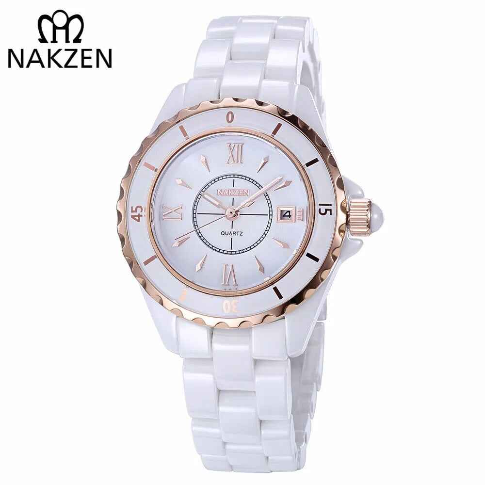 NAKZEN Women's Waterproof Ceramic Quartz Watch - Perfect Fashion Gift