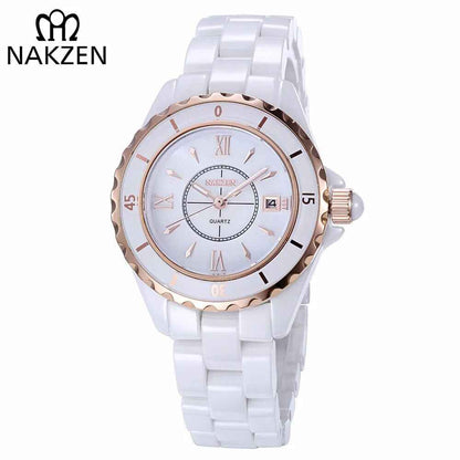 NAKZEN Women's Waterproof Ceramic Quartz Watch - Perfect Fashion Gift