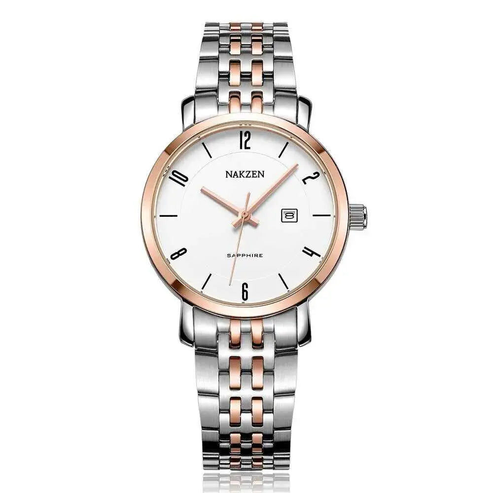 NAKZEN Luxury Tops Brand Women Quartz Wrist watch Ladies Full Steel Waterproof Watches Female Sapphire Designer Dress Watches