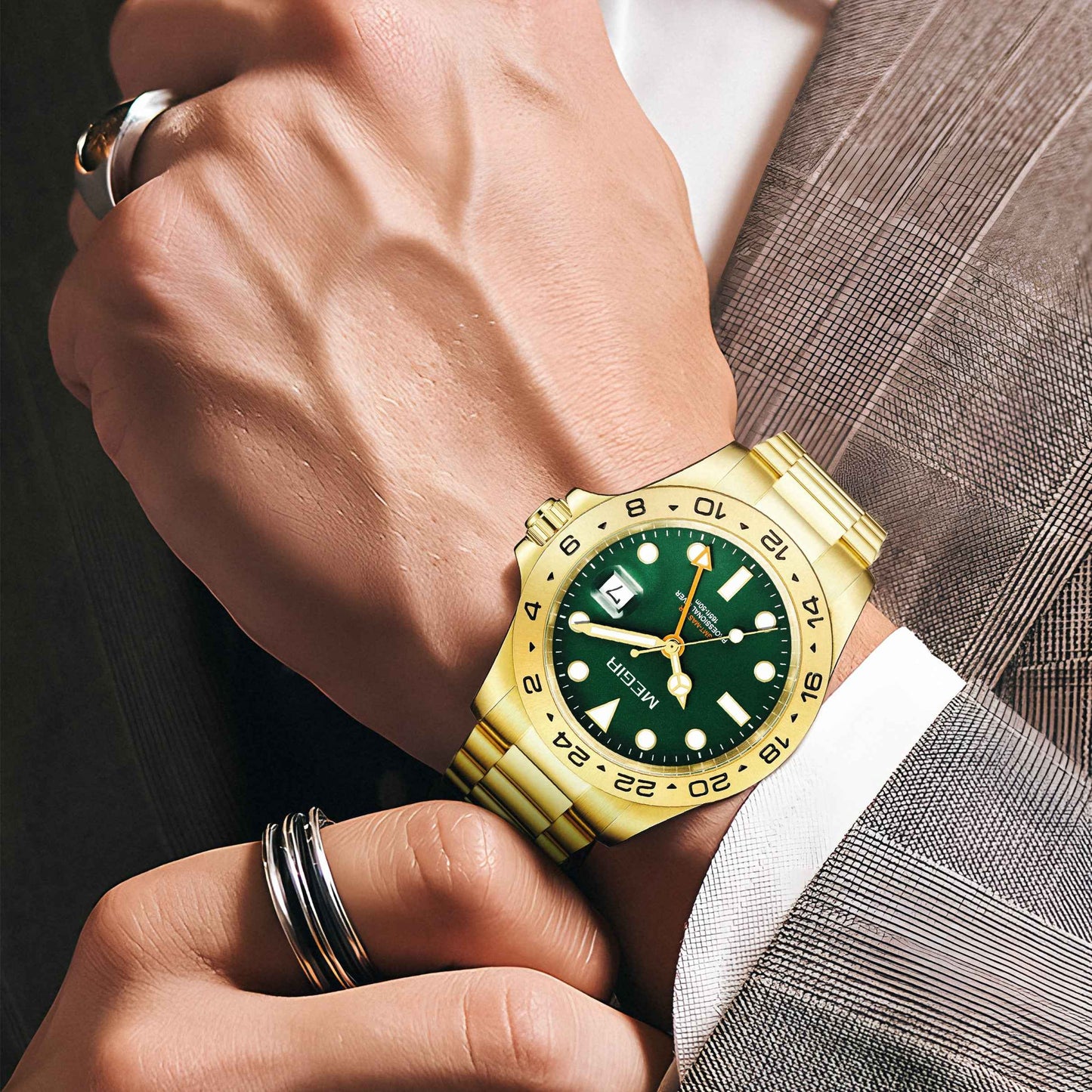 MEGIR Original Luxury Men Analogue Quartz Watch