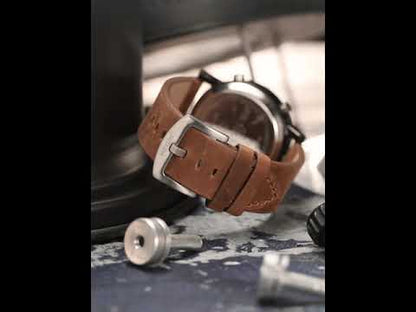 MEGIR Roller Pointer Watches for Men Fashion Luxury Military Sport Watch Leather Strap Quartz Wristwatch Clock Relogio Mascilino-11