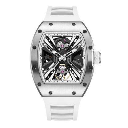New Skeleton Dial Men's Automatic Mechanical Watch - 30M Waterproof Sports Gift 9190-4