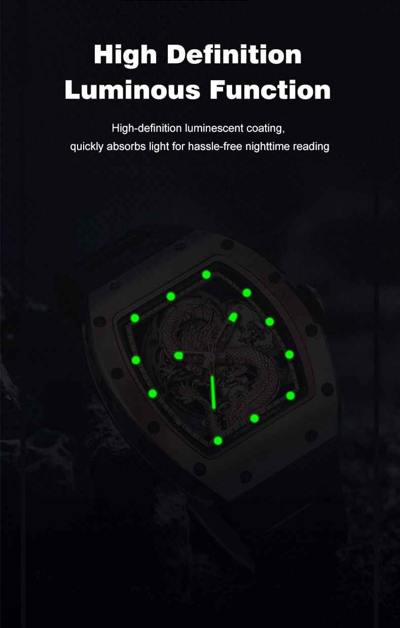 Luxury Automatic Mechanical Skeleton Men's Watch - Waterproof Sport Design