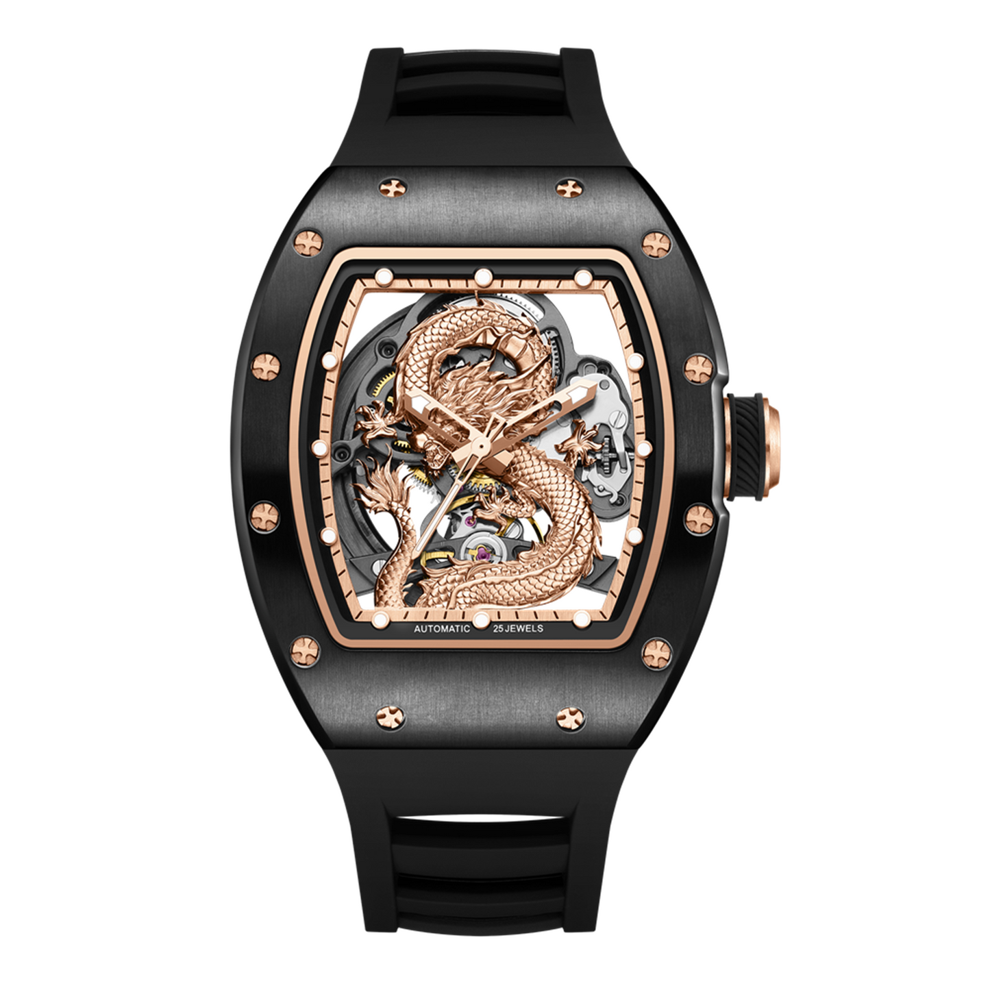 Luxury Automatic Mechanical Skeleton Men's Watch - Waterproof Sport Design