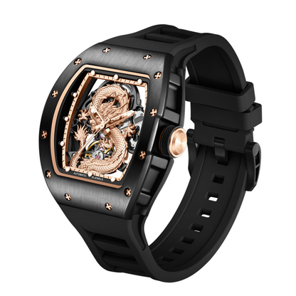 Luxury Automatic Mechanical Skeleton Men's Watch - Waterproof Sport Design