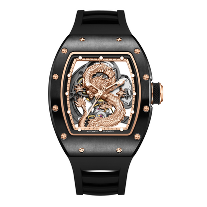Luxury Automatic Mechanical Skeleton Men's Watch - Waterproof Sport Design