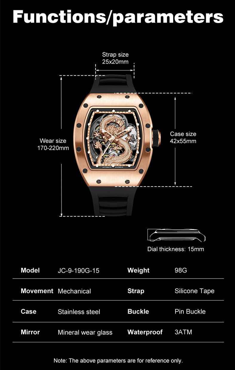 Luxury Automatic Mechanical Skeleton Men's Watch - Waterproof Sport Design