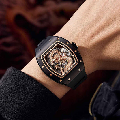 Luxury Automatic Mechanical Skeleton Men's Watch - Waterproof Sport Design