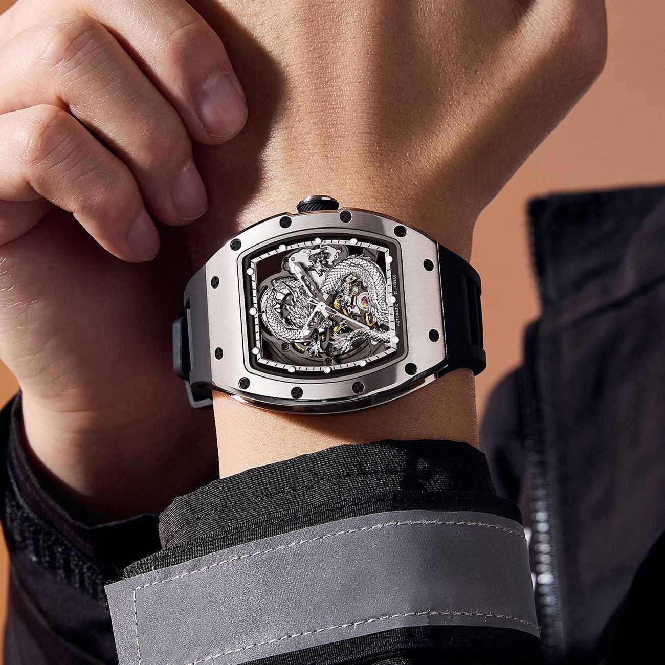 Luxury Automatic Mechanical Skeleton Men's Watch - Waterproof Sport Design