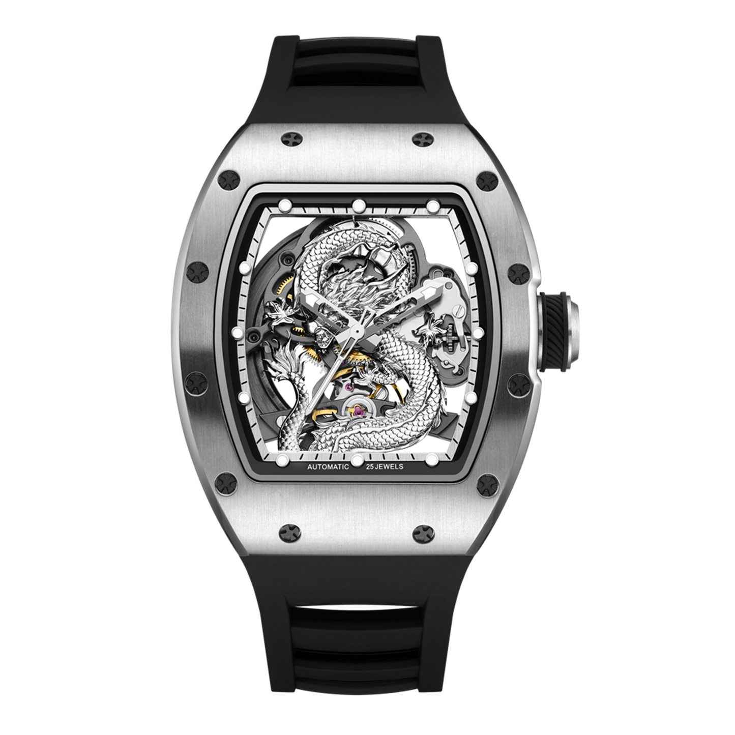 Luxury Automatic Mechanical Skeleton Men's Watch - Waterproof Sport Design