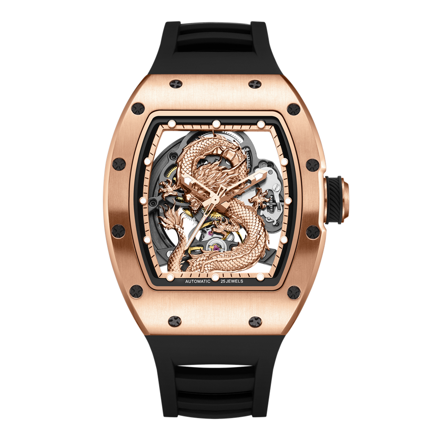 Luxury Automatic Mechanical Skeleton Men's Watch - Waterproof Sport Design