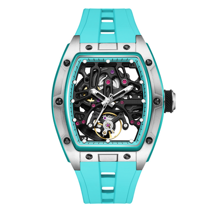 New Skeleton Dial Watches for Men – Waterproof Stainless Steel Automatic Mechanical Wristwatch 9198-1