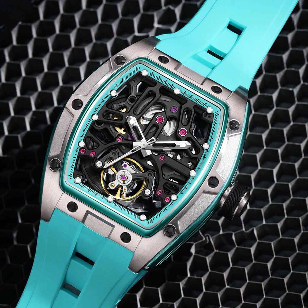 New Skeleton Dial Watches for Men – Waterproof Stainless Steel Automatic Mechanical Wristwatch 9198-1