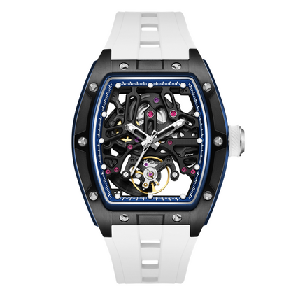 New Skeleton Dial Watches for Men – Waterproof Stainless Steel Automatic Mechanical Wristwatch 9198-1