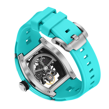 New Skeleton Dial Watches for Men – Waterproof Stainless Steel Automatic Mechanical Wristwatch 9198-1