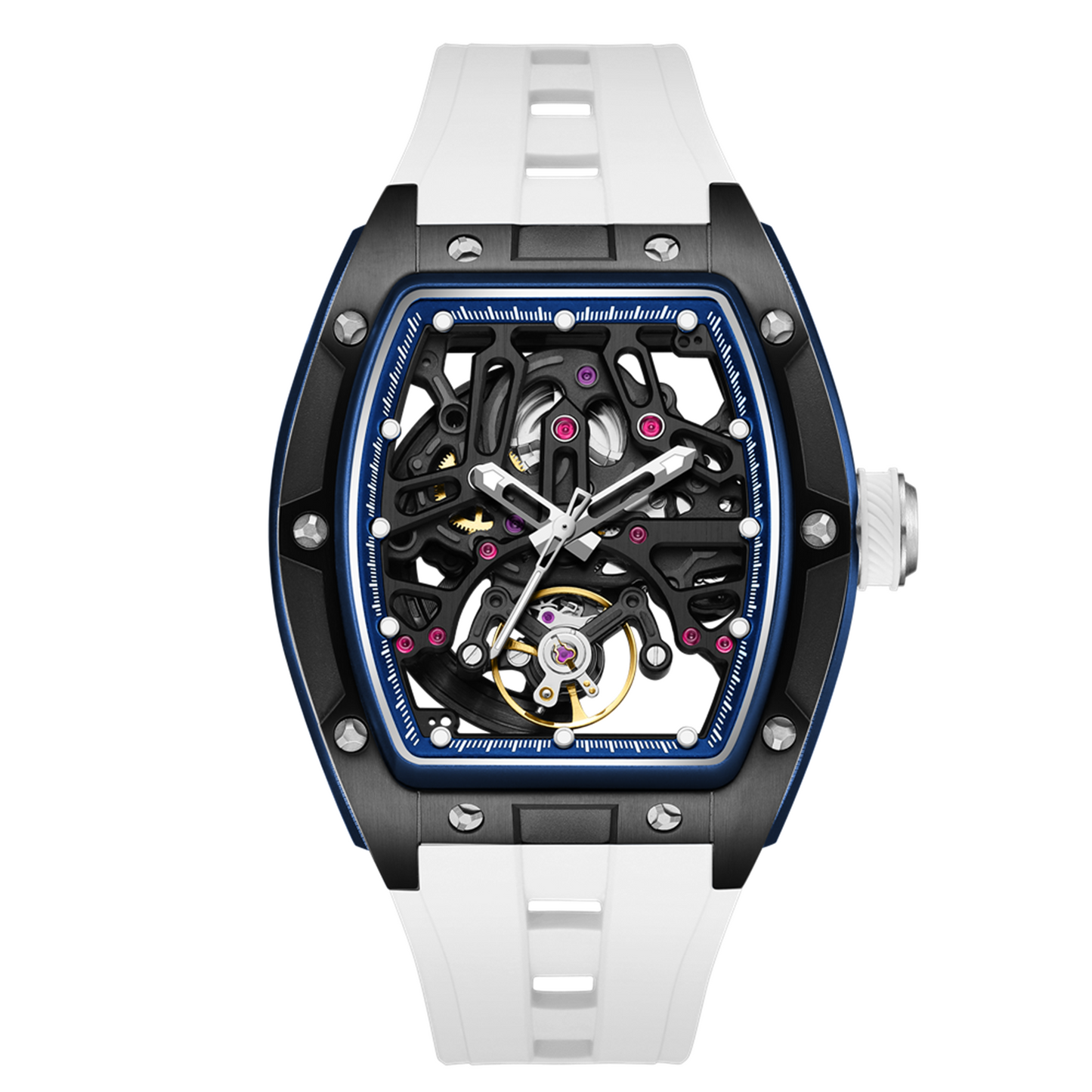 New Skeleton Dial Watches for Men – Waterproof Stainless Steel Automatic Mechanical Wristwatch 9198-1